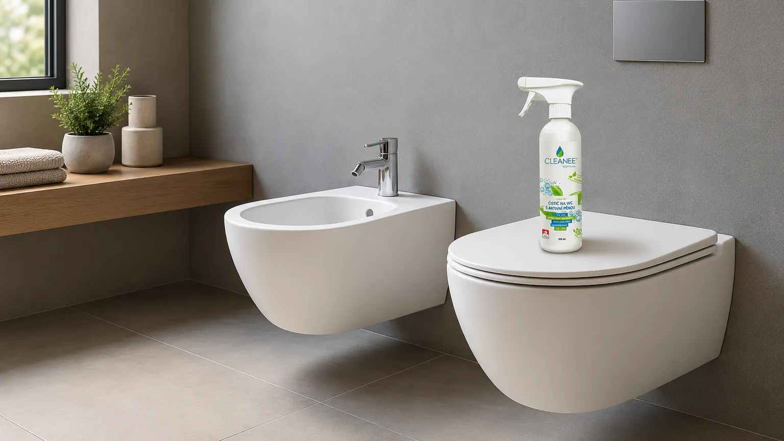 Čistič na WC s aktivní pěnou CLEANEE bez vůně 500 ml