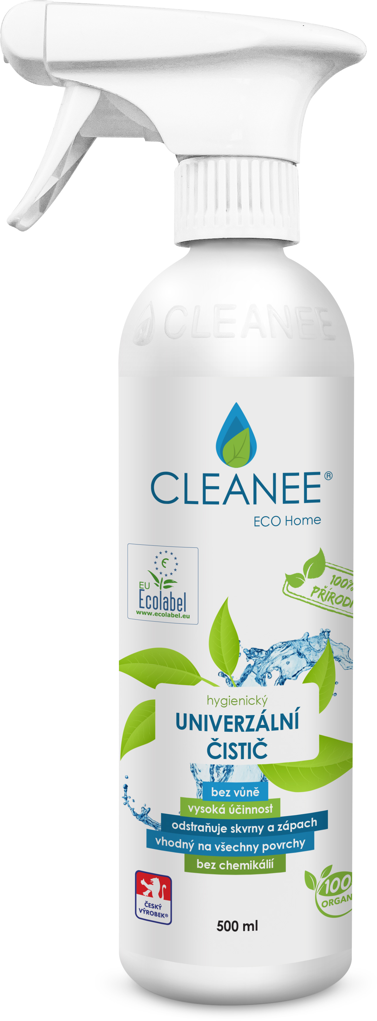 CLEANEE EKO hygienický UNIVERZÁLNÍ čistič bez vůně 500ml