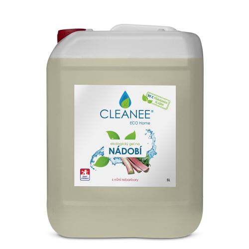 CLEANEE EKO gel na NÁDOBÍ s vůní rebarbory ZERO WASTE