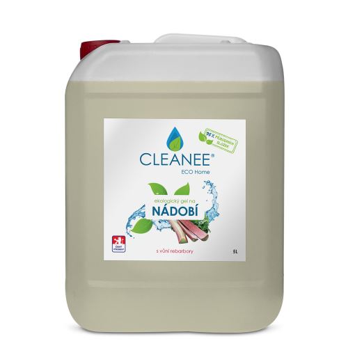 CLEANEE Gel na nádobí s vůní rebarbory 5 l