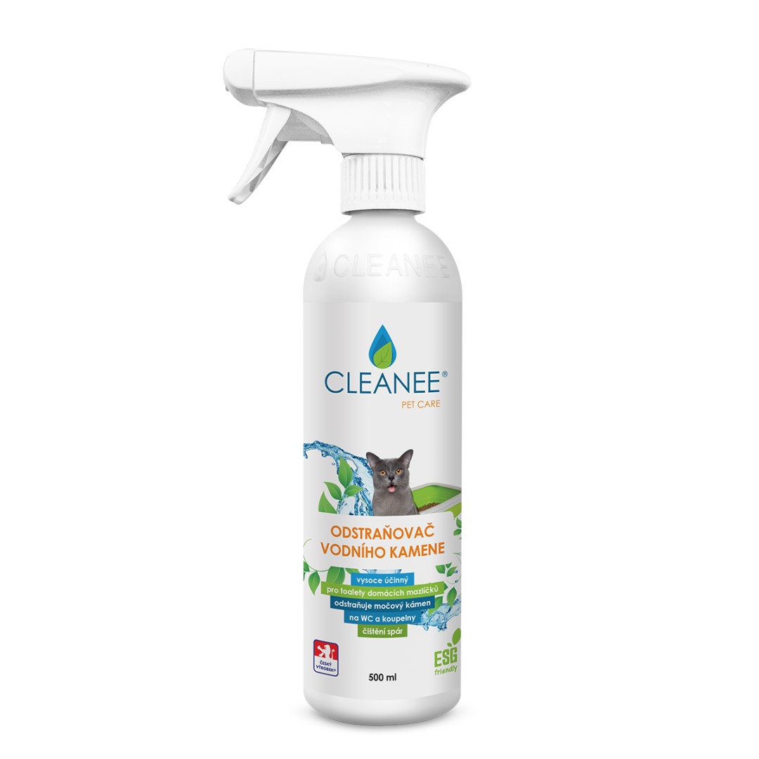 Lahev odstraňovače vodního kamene CLEANEE PET CARE 500 ml se sprejem