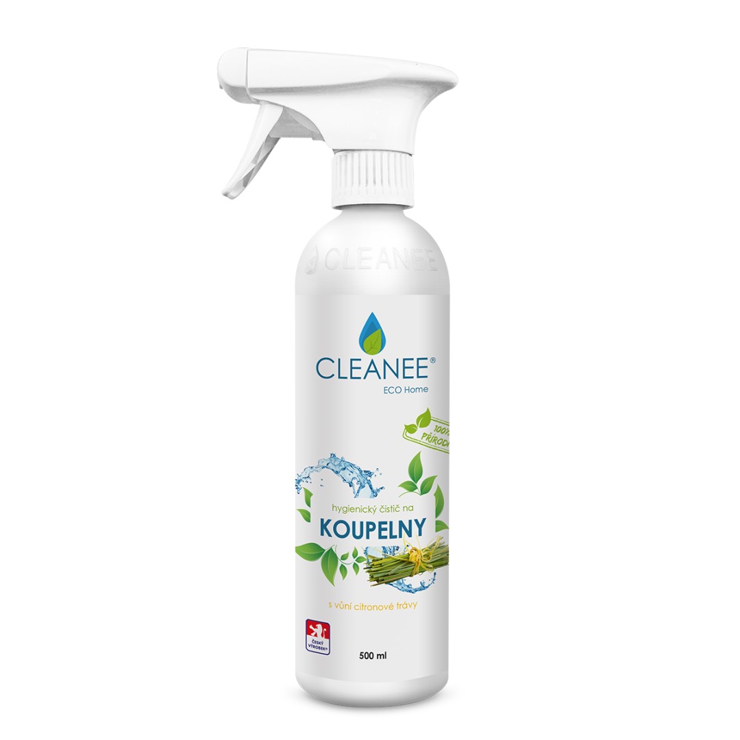 Lahev čističe na koupelny s vůní citronové trávy CLEANEE 500 ml