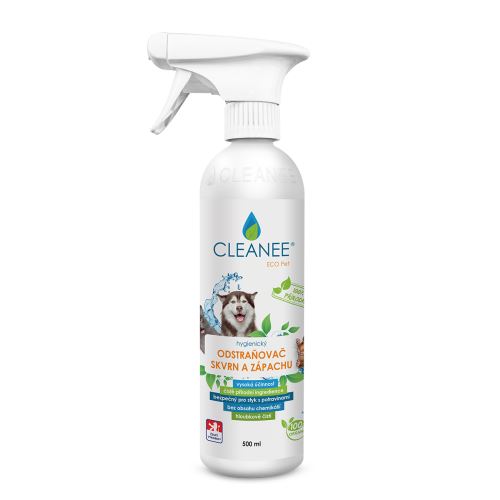 CLEANEE PET CARE Odstraňovač skvrn a zápachu po mazlíčcích bez vůně 500 ml