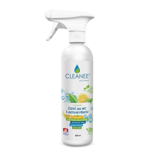 CLEANEE Čistič na WC s aktivní pěnou s vůní citronu 500 ml