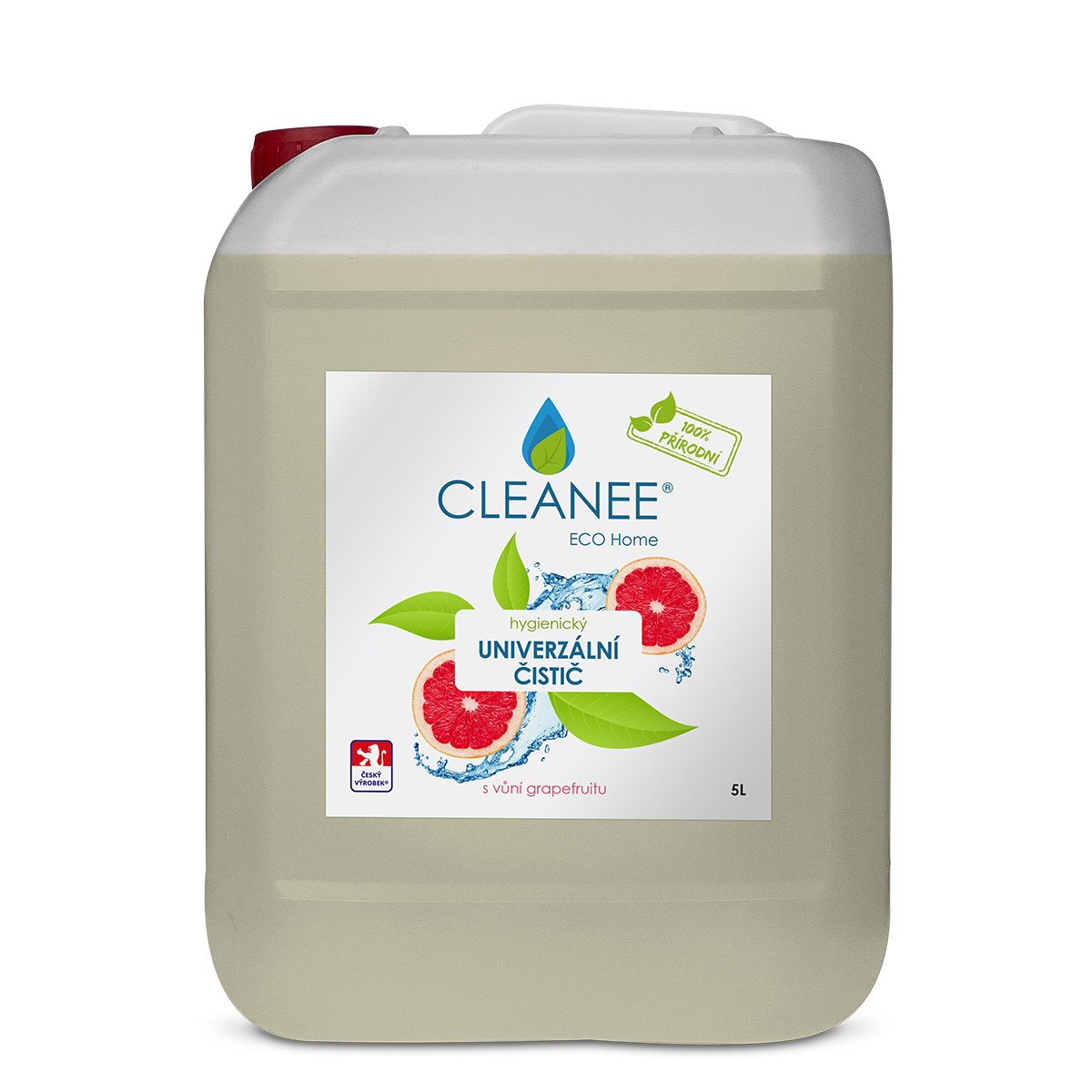 CLEANEE EKO přírodní hygienický čistič UNIVERZÁLNÍ s vůní GRAPEFRUITU 5L