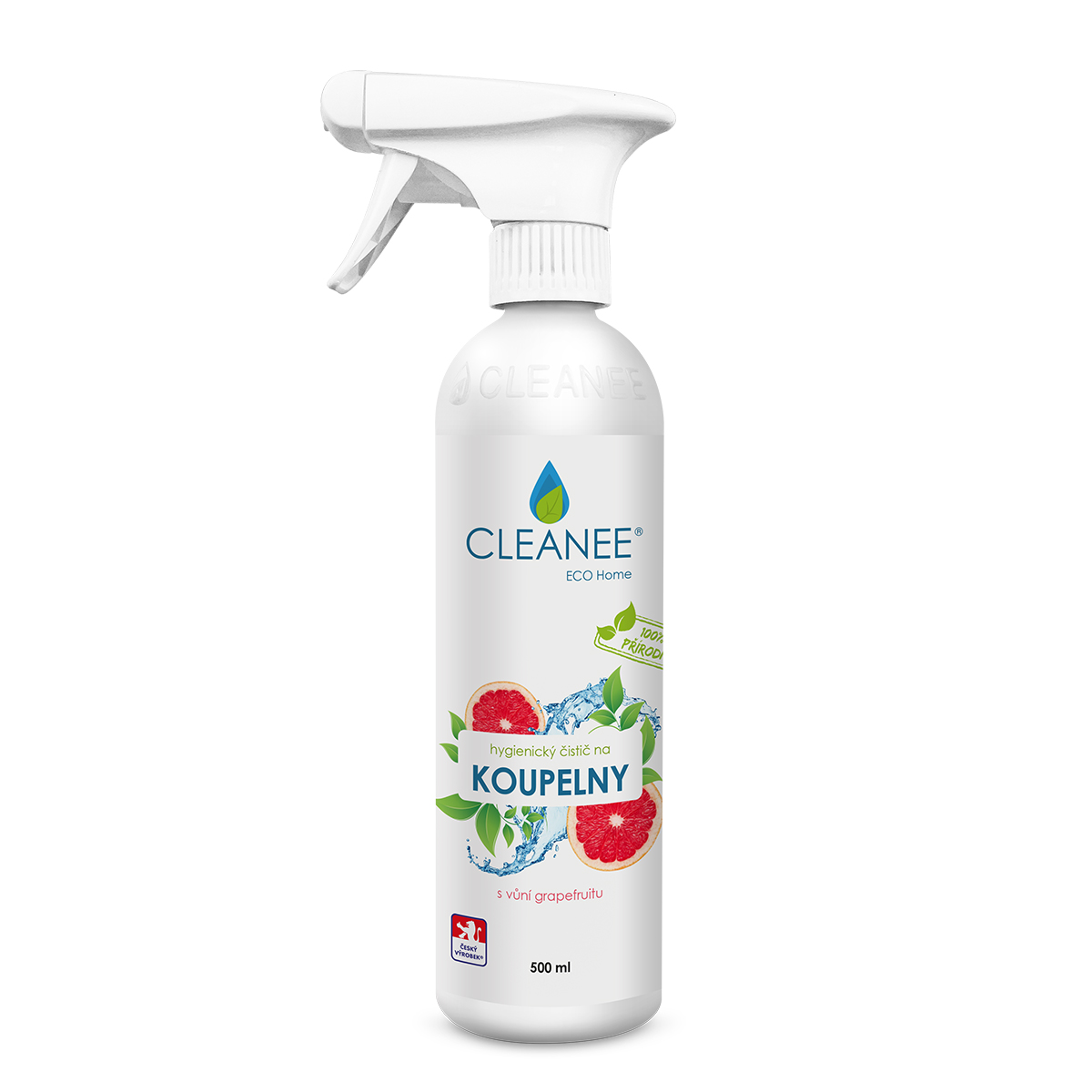 CLEANEE EKO hygienický čistič na KOUPELNY - grapefruit 500ml