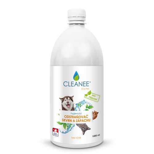 CLEANEE PET CARE Odstraňovač skvrn a zápachu po mazlíčcích – náplň 1 l